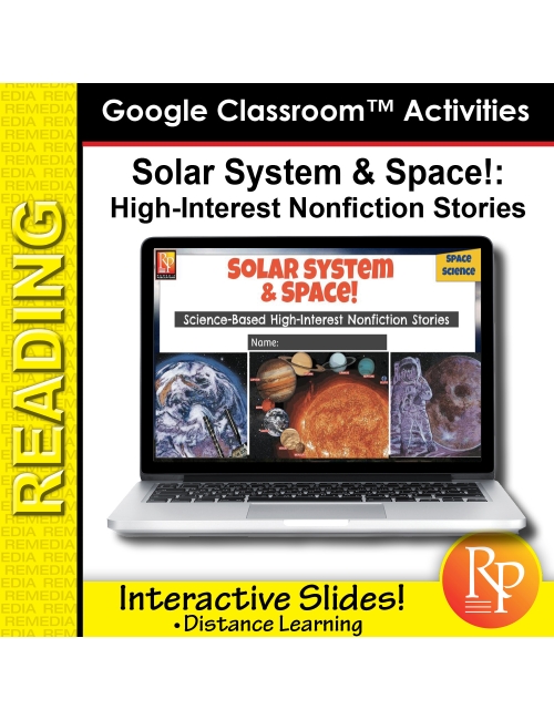 High Interest/Low Vocab SCIENCE-BASED READING- SOLAR SYSTEM & SPACE GOOGLE SLIDE