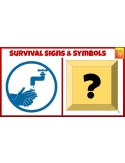 191 Google Slides: SURVIVAL SIGNS, SYMBOLS: SELF CHECKING FLASH CARDS Special Ed