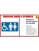 191 Google Slides: SURVIVAL SIGNS, SYMBOLS: SELF CHECKING FLASH CARDS Special Ed