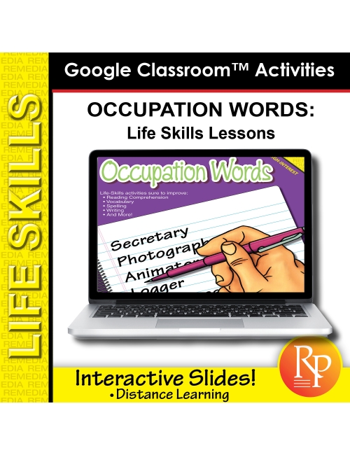 Google Classroom Activities: Occupation Words - Life-Skills Lessons