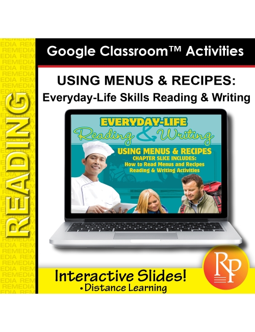 Google Slides: Using Menus and Recipes - Everyday-Life Reading and Writing