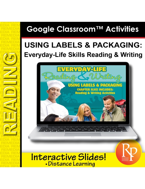 Google Slides: Labels and Packaging - Everyday-Life Reading & Writing Practice