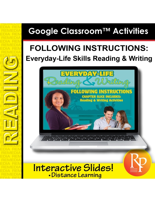 Google Slides: Following Instructions - Everyday-Life Reading & Writing Practice