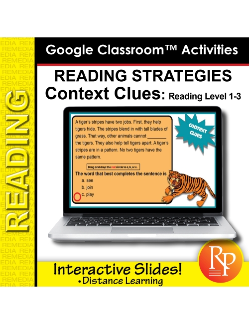 Google Classroom: Context Clues - Reading Strategies | Distance Learning