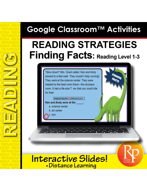 Google Classroom: Finding Facts - Reading Strategies | Distance Learning