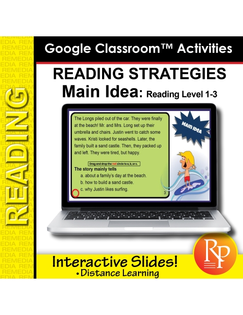 Google Classroom: Main Idea - Reading Strategies | Distance Learning