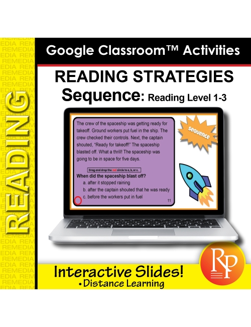 Google Classroom: Detecting Sequence - Reading Strategies | Distance Learning