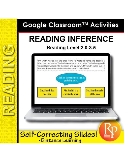 Google Classroom: Inference Reading (Self-Correcting Slides)