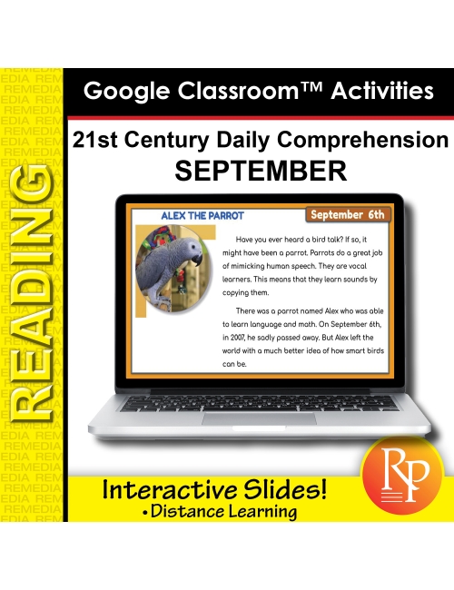 Google Classroom: September Daily Comprehension - 21st Century