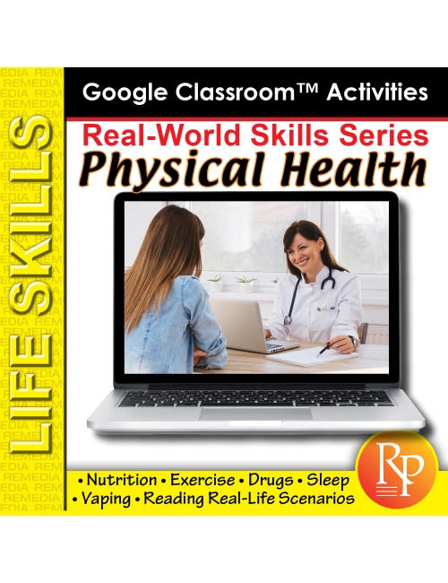 Google Slides: REAL-WORLD SKILLS- YOUR HEALTH: Nutrition, Exercise, Drugs, Sleep, Vaping