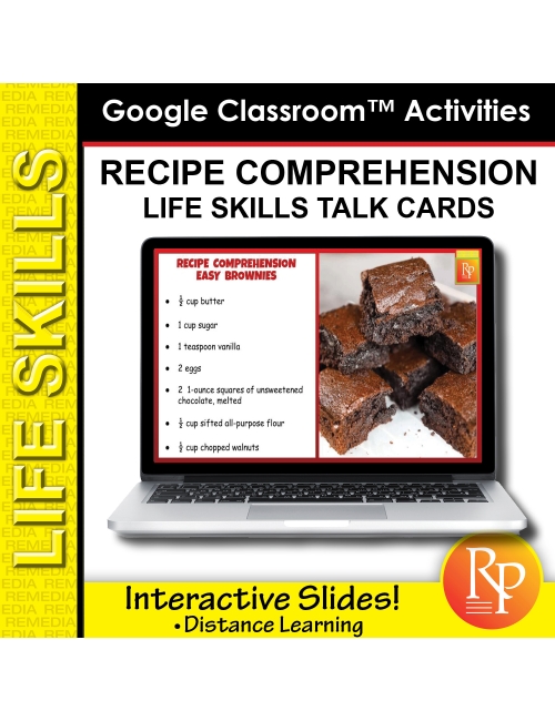 Google Slides: Recipe Comprehension 1 - Life Skills Task Cards