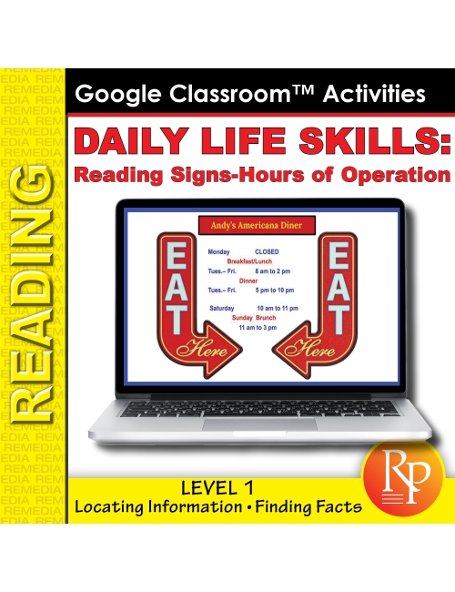 Daily Life Skills 1 GOOGLE: Reading & Understanding Signs & Hours Of Operation