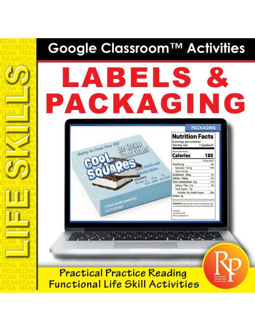 LABELS & PACKAGING GOOGLE: Practical Practice Reading & Life Skills - Activities