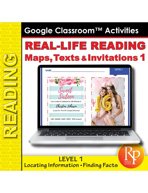 Reading Maps, Texts & Invitations Level 1: Google Slides