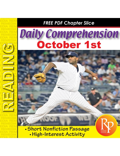 FREE! New York Yankees Win: High Interest Reading - Comprehension Activities