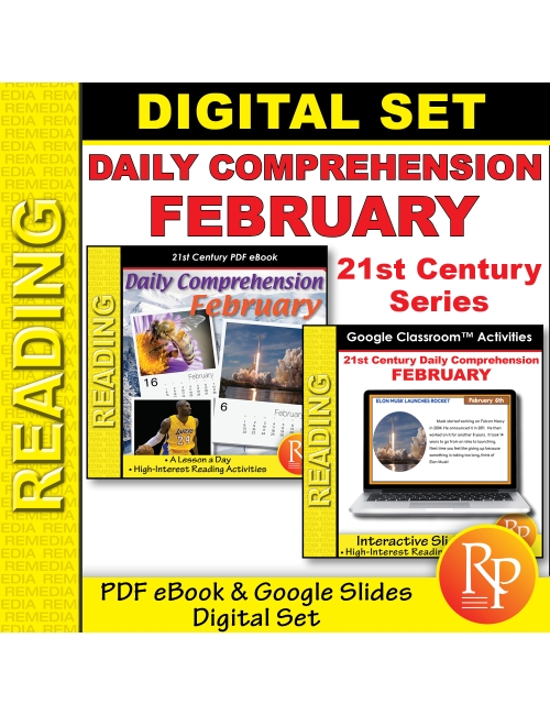 February 21st Century Daily Comprehension Activities: PDF & Google Set