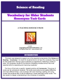 Science of Reading: Vocabulary for Older Students - Homonyms