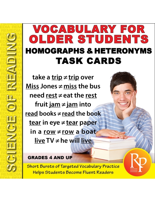 Science of Reading: Vocabulary for Older Students Homographs & Heteronyms