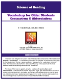 Science of Reading: Vocabulary for Older Students Contractions & Abbreviations