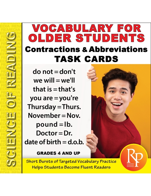 Science of Reading: Vocabulary for Older Students Contractions & Abbreviations