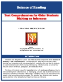 Science of Reading: Text Comprehension for Older Students Making an Inference