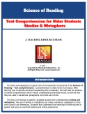 Science of Reading: Text Comprehension for Older Students Metaphors & Similes Task Cards