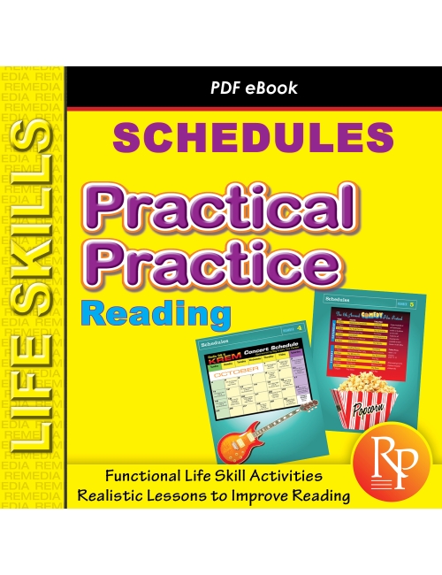 Life Skills Reading: USING SCHEDULES - Visual Comprehension & Consumer Activities