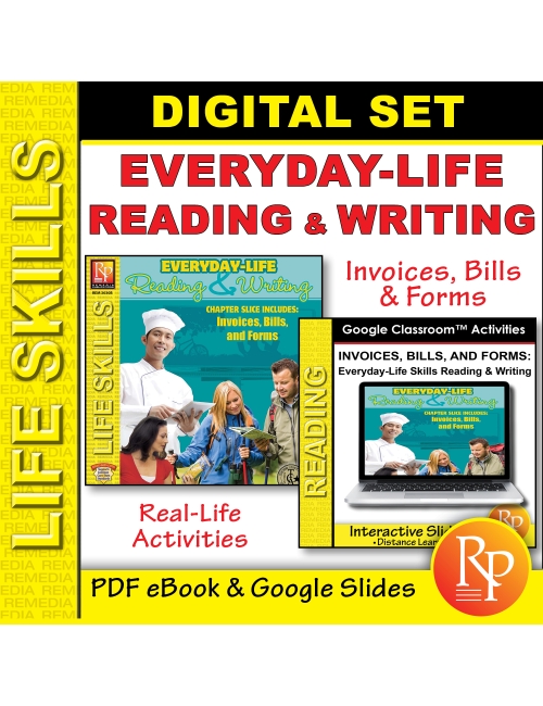 REAL-LIFE READING & WRITING: Google & PDF - Invoices, Bills, Forms, Applications