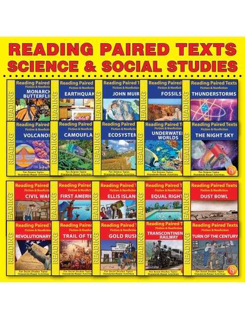 Reading Paired Texts 20-book SET - Social Studies - Science - Chapter Slices