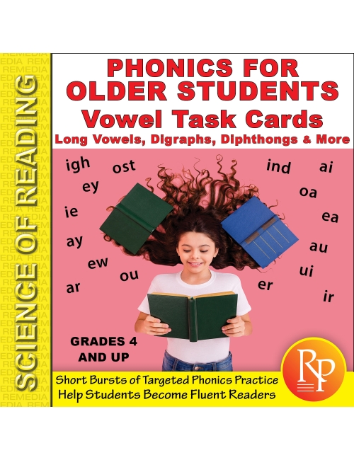 Science Of Reading Phonics for Older Students: Long Vowel Task Cards