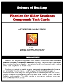 Science of Reading - Phonics for Older Students: Compounds Task Cards