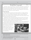 20th Century American History - World War I Years - Reading & Writing