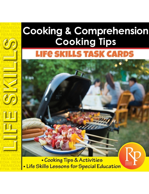 Life Skills COOKING COMPREHENSION Cooking Tips | Task Cards | Special Education