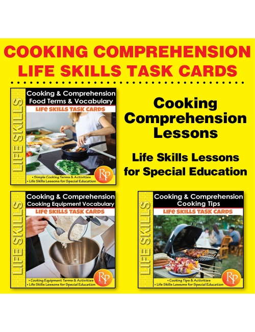 Cooking Life Skills SET | Equipment | Vocabulary | Tips | Fun Activities