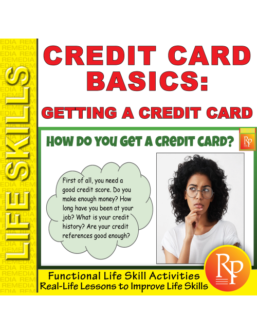 Getting a Credit Card: Life Skills Task Cards | Consumer Skills | Activities