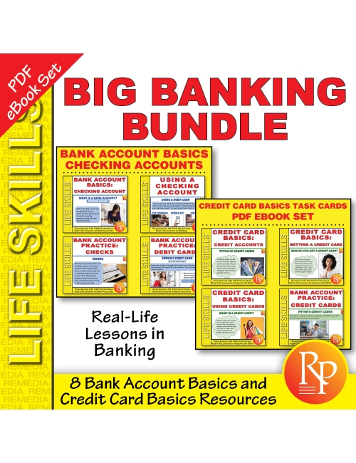 BIG BANKING SET: Using a Checking Account, Debit Card, ATM, Credit Card