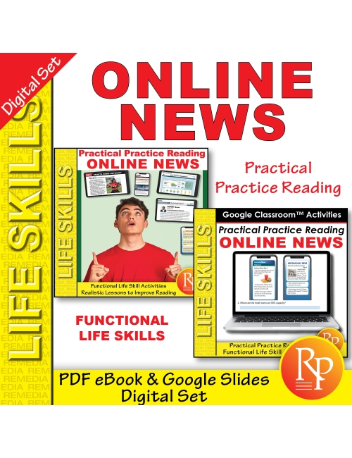 Online News PDF & GOOGLE: Functional Life Skills - Comprehension Activities