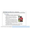 Online News PDF & GOOGLE: Functional Life Skills - Comprehension Activities