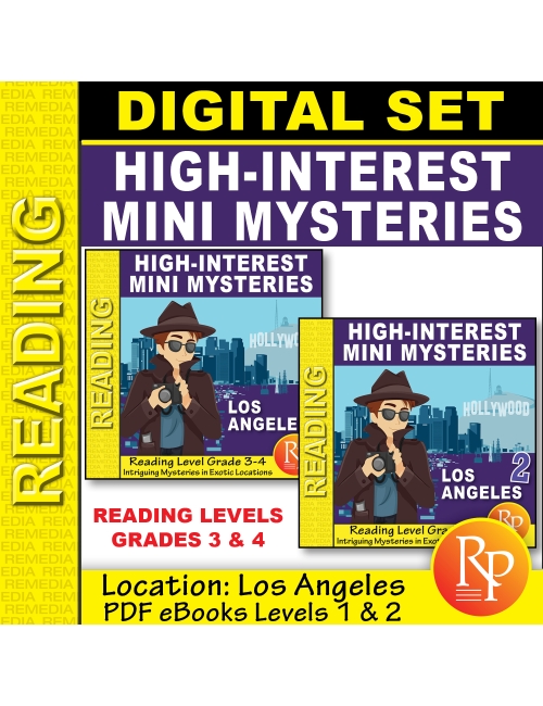 High-Interest Mini Mysteries: Los Angeles - Levels 1 & 2 Set