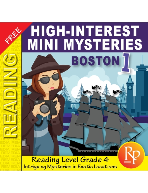 FREE High-Interest Mysteries: Boston - Reading Comprehension