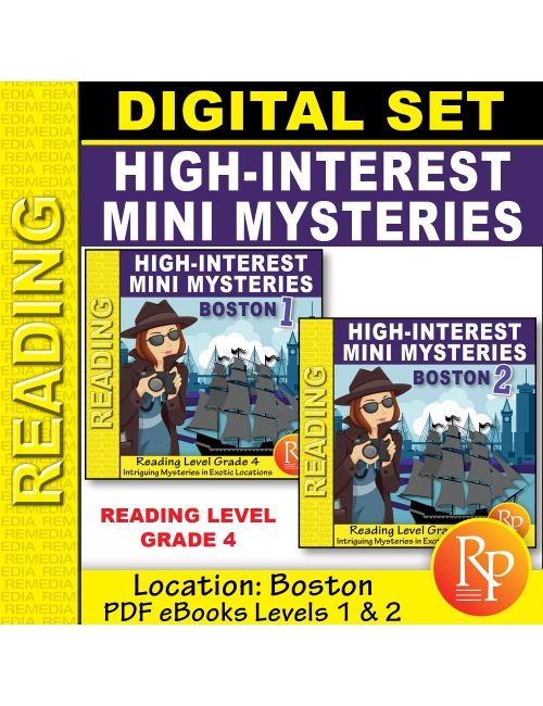 High-Interest Mini Mysteries: Boston - Levels 1 & 2 Set