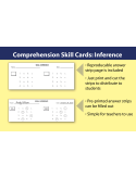 Comprehension Skill Cards - Making Inferences (RL 3.0-4.5)