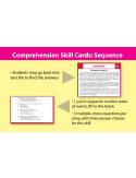 Comprehension Skill Cards - Sequence (RL 3.0-4.5)