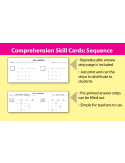 Comprehension Skill Cards - Sequence (RL 3.0-4.5)