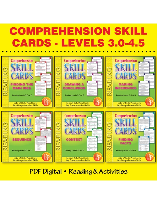 Comprehension Skill Cards Set (RL 3.0-4.5)