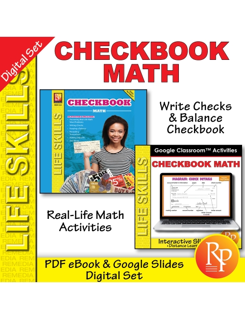 Checkbook Math: Life Skills Activities - PDF & Google - Banking - Deposits