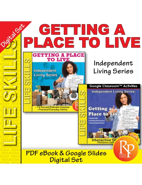 GETTING A PLACE TO LIVE - PDF & Google SET - Life Skills - Apartment - Lease