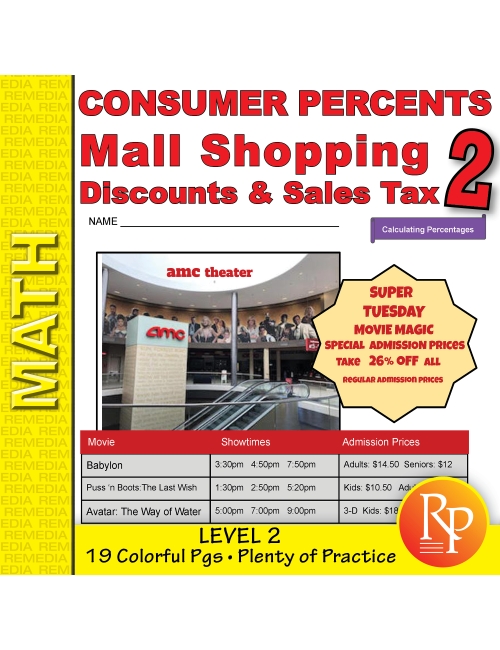 Consumer Percents - Mall Shopping: Discounts & Sales Tax Level 2