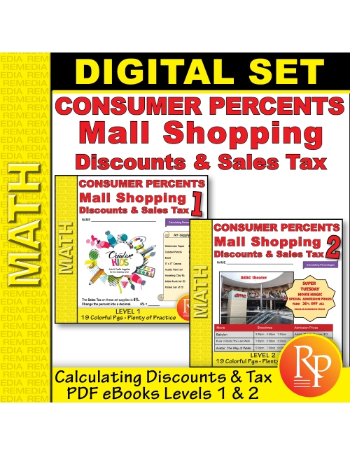 Consumer Percents - Mall Shopping: Discounts & Sales Tax - Levels 1 & 2