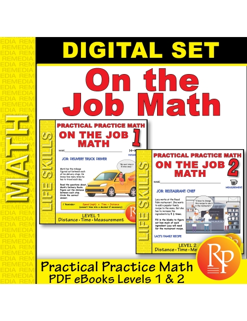 On the Job Math Set: Levels 1 & 2 - Practical Practice Math